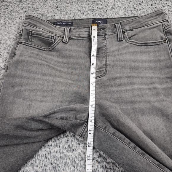 NYDJ Jeans Women 8 Gray Barbara Bootcut Denim Normcore Distressed Casual Stretch - Picture 7 of 10